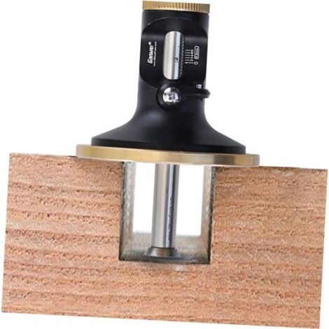 NALOOKAMIC Trusquin de traçage, avec roue pour bois tendres et durs, tournevis inclus B, verrou de sécurité, fonction de micro réglage (Lot de 2)