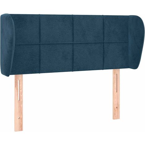 Maison Exclusive - Testiera ad Orecchio Blu Scuro 93x23x78/88 cm in Velluto