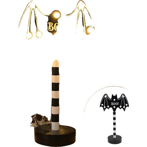 Luz nocturna de Halloween, diseño impermeable, uso versátil en interiores y exteriores, E (1/2)