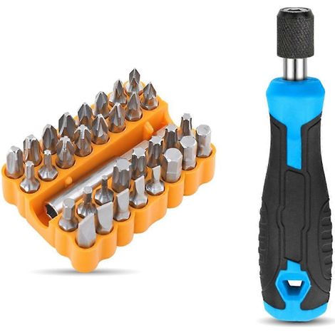 1/4-Zoll-Schraubendreher-Bit-Griff Multifunktions-Schraubendreher-Set (Blau)