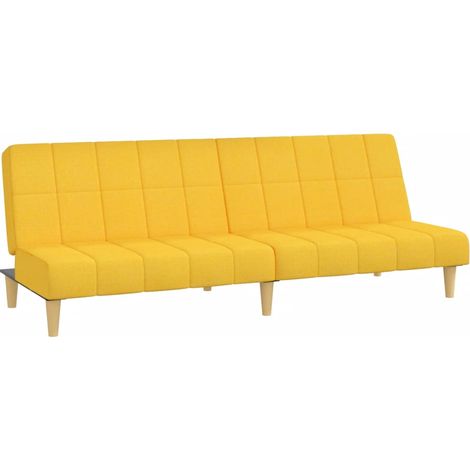 Canapé-lit,Canapé convertible à 2 places jaune tissu CFW28994 (1/5)