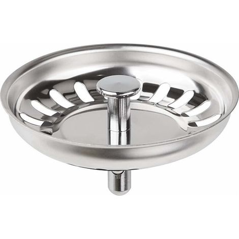 Lot de 2 Bouchon Evier Cuisine, Filtre Evier Cuisine Universel 80MM, Bouchon de Bonde Evier Antiblocage en Acier Inoxydable, pour Cuisine et Salle de Bain- (1/5)