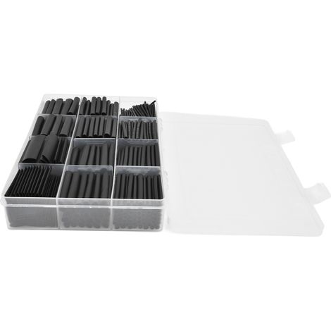Lot de 650 tubes thermoretrécissables en coffret, gaines isolantes ignifuges pour câblage électronique et bricolage (1/5)