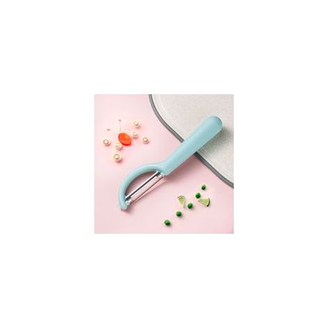 2-in-1 Sparschäler, Küchenhelfer, Kartoffel- und Obstschäler, Gemüseschäler, manueller Schnellschäler, Gemüsemesser (blau). - Crezuo