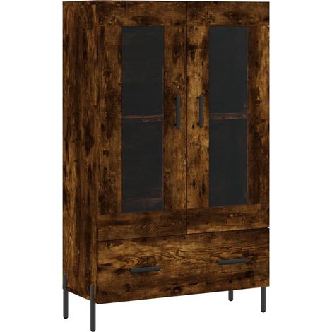 Credenza cassettiera mobile contenitore organizer cucina soggiorno salotto alto 695 x 31 x 115 cm legno ingegnerizzato marrone 020033399