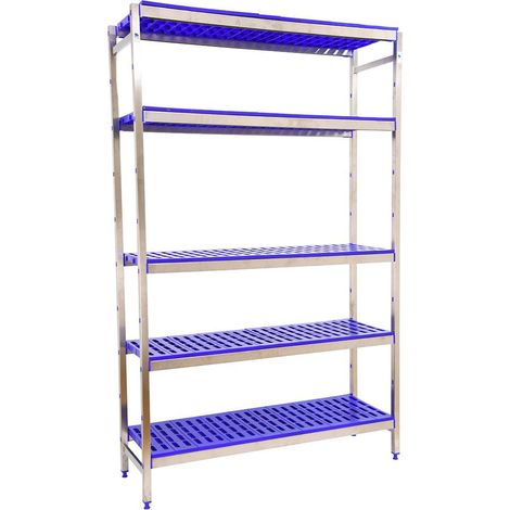 Simonrack INITIALE scaffale metallico in acciaio inox blu (1/3)