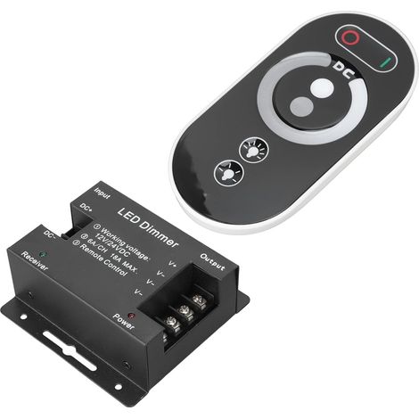 Gradateur LED sans Fil DC 12V 24V avec Télécommande, Contrôleur de Lumière LED Tactile RF Contrôleur de Gradation pour Bande Lumineuse LED (1/5)