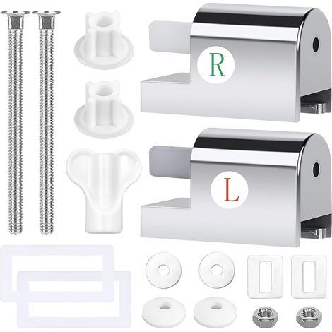 Kit De Fixation Abattant WC Universel - Métal Siège De Toilette Accessoires De Remplacement Pour Installer et Fixer Les Sièges (1/5)