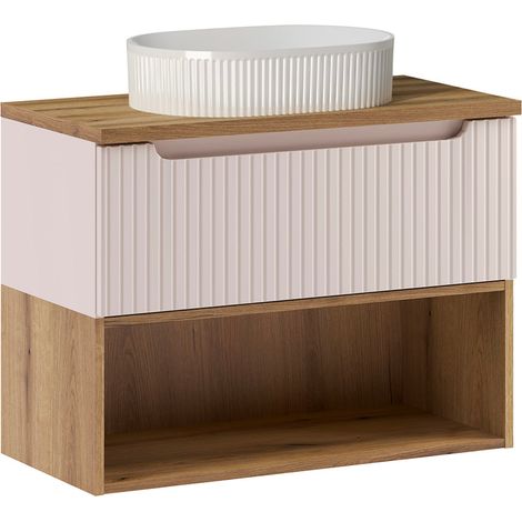 Lavabo individual Riva Cashmere y Madera 80cm (1/4)