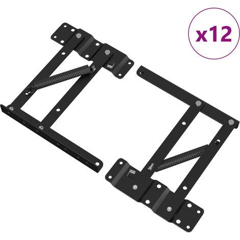 Bed Lift Mechanism 12 pcs Black 340 x 95 x 40 mm Iron vidaXL