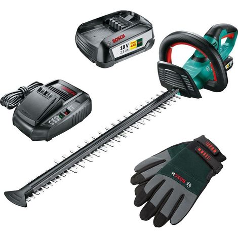 Bosch Hedgecut 18V-55 Cordless Hedge Cutter 18v Garden Trimmer + Battery + Gloves (1/5)