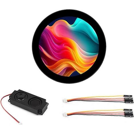Écran tactile rond de 3,4 pouces, résolution 800 x 800, dalle IPS, multitouch à 10 points, compatible avec l'interaction vocale IA (1/5)