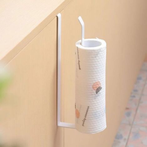 1pcs Porte Essuie Tout Cuisine sans Perçage, Supports pour Papier Essuie-Tout, Dérouleur Porte Rouleau de Cuisine Mural pour Cuisi (1/5)