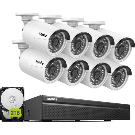 CCTV-Sicherheitsystem, 3MP Auflösung, einfache PoE-Einrichtung, 8Stück 2TB (1/2)