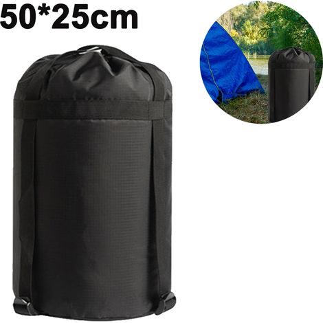 1 Sac de compression, Nylon résistant à l'eau, 4 sangles réglables, Sac de rangement, Pour camping randonnée voyage (1/5)
