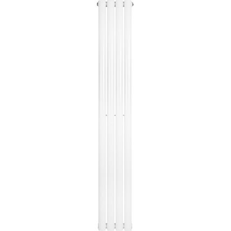 Radiatore Verticale Design Ovale Colonna Singola Bianco 1600x240 mm