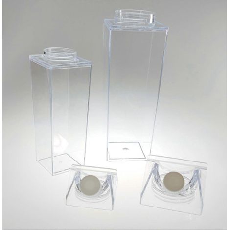 Lot de 2 bouteilles en carton transparent - Plastique transparent - Réutilisables - 6 x 20,5 ml (1/5)