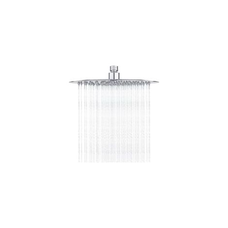 Tete de Douche Inox - Economie d'Eau, Ronde 25CM, Tete de Douche Pluie Universelle Filetage 1/2 Pouce, Rotatif 360°, Inclinable 30°, Facile à Installer et à Nettoyer (1/4)