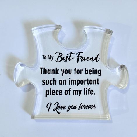 Puzzle Piece - Acrylic Home Decor - Personalized Friendship Gift - For Birthday Christmas Valentine's Day - 1 Piece (1/5)