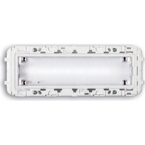 Lampada d'emergenza linergy seven plus led, 60 lm, autonomia 3h, con rest mode, len sg1201
