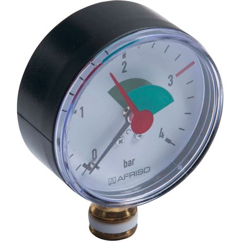 Heizungsmanometer 3/8 4 Bar, Anschluss von unten (1/2)