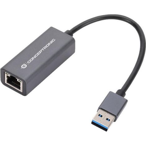 Adaptador de Red Conceptronic CONCEPTRONIC ADAPTADOR USB 3.0 A GIGABIT ETHERNET RJ45 COMPATIBLE NINTENDO SWITCH Wake-on-LAN (1/4)