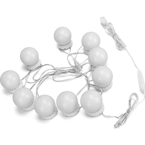 Lampes LED pour Miroir de Maquillage avec Ampoules à intensité Variable et Alimentation USB pour Une Application et des Résultats faciles. (1/5)