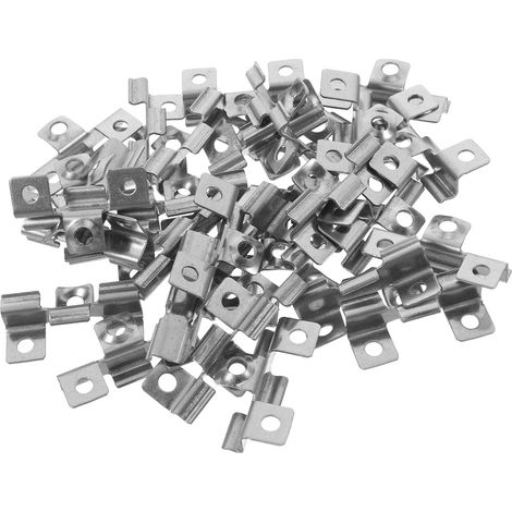 100 fixations de terrasse en acier inoxydable, clips fixation pour lames composites, entretoises (1/5)