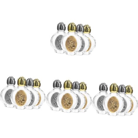 16 pièces Bouteilles Eau Bénite Catholiques Verre Métallique Décoratives Légères et Portables Lot pour Maison et (1/5)