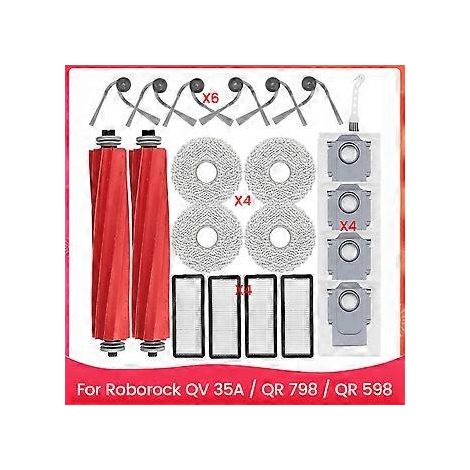 Kits d'accessoires pour aspirateur robot 35A / QR 798 / QR 598 : brosse latérale principale, filtre HEPA, bac à poussière (1/5)