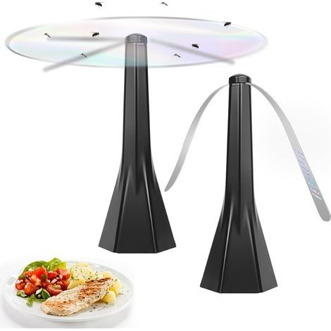 Ventilateur Anti Mouche, 2PCS Electrique Chasse Mouche de Table, Mouches Moustiques Repoussent Les Ventilateurs, Anti Mouche Ventilateur de Table, San Produit Chimique, pour Cuisine, BBQ, Fêtes (1/5)