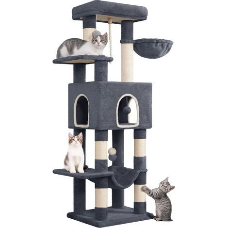 Cat Tree, 149 cm, 6 Levels, Play Tower, Sisal, Multi-Cat, Indoor (1/5)