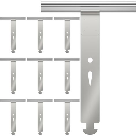 Lot de 10 Attache Tablier Souple Volet Roulant en Métal,Universel Ressort de Suspension pour Fixation de Lame du Volet Roulant Électrique/Manuel/Solaire,Accroche et Crochet Compatible avec Somfy (1/5)