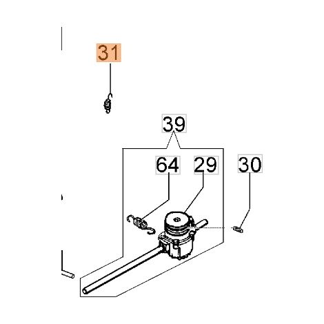 MUELLE ORIGINAL OLEOMAC cortacésped G44TB - G48TB - G53THX TB 66070035BR