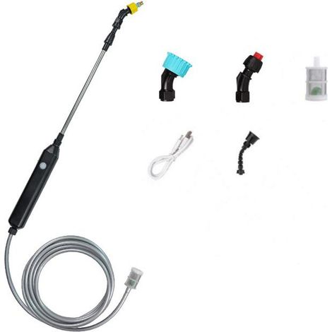 Pulvérisateur de jardin électrique, pulvérisateur à pression avec 4 buses et tuyau 5M pour arrosage, désherbage