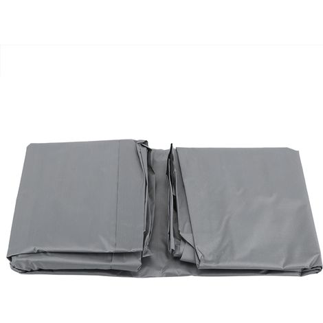 Housse de Table Housse de Table Ronde Peinte Argent Polyester TAFT Table Ronde Housse Anti-Poussière Extérieur Imperméable Jardin Patio Meubles Housses(Noir) (Gris) (1/5)