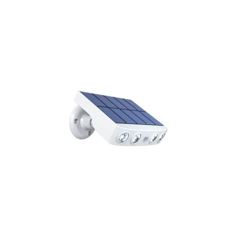 Wasserdichte, verstellbare Solar-Außenleuchte mit Bewegungsmelder – Hochwertiges Schnellladepanel – 4 kaltweiße COB-LEDs, 500 Lumen – Automatische Aktivierung, Schutzart IP65 (schnee-, regen- und hitz