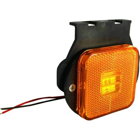 1 pièce — feu de gabarit latéral LED 24 V, orange, feu de position à diodes pour camions, remorques, plateaux, bus, véhicules ut