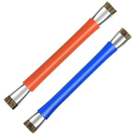BST-71 Brosse de nettoyage du visage à double tête Brosse à cheveux en poils de sanglier Brosse de nettoyage antistatique pour la réparation de la carte mère mobile -2pcs (1/4)