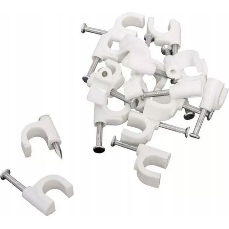 Support avec clou pour câbles ronds O 6 (1/2)