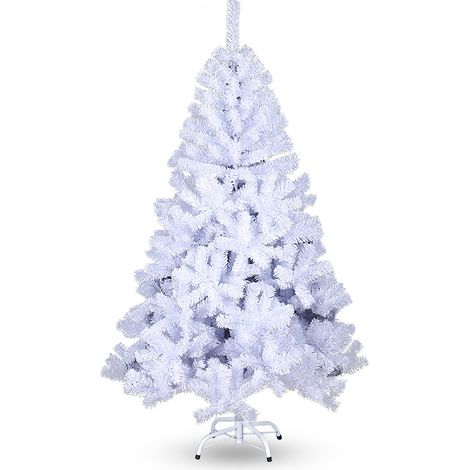 SWANEW 1.5m albero di Natale bianco Albero di Natale artificiale Albero artificiale unico Decorazione natalizia ignifuga per la decorazione natalizia (1/5)