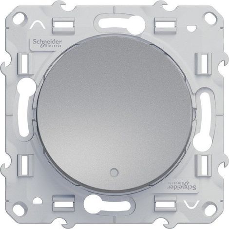 Interruptor VV, con indicador luminoso Odace, gris aluminio SCHNEIDER ELECTRIC