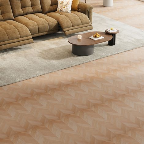 36Pcs Chevron Self-Adhesive PVC Flooring Planks (1/5)