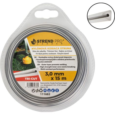 Trimmerfaden TriCut 3,00 mm, L-15 m, Trigon extreme, dreieckig