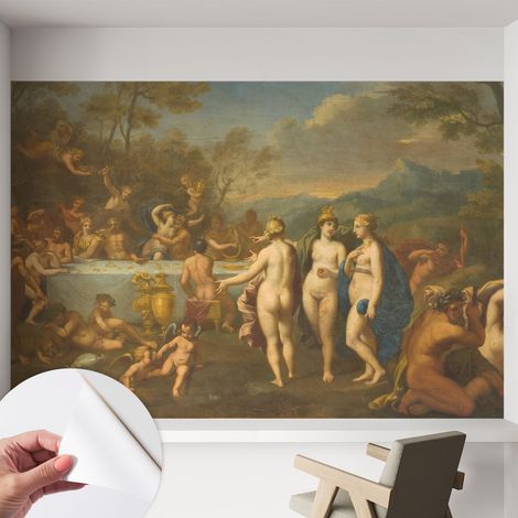 Fotomurale adesivo stickers - murali decorativo - soggiorno moderno - effetto realistico - Banchetto antico 152x104 cm (1/5)