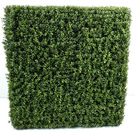 Plante artificielle haute gamme Spécial extérieur/Buis artificiel Haie de structure en métal coloris vert - Dim : 185 x 35 x 100 cm (1/3)