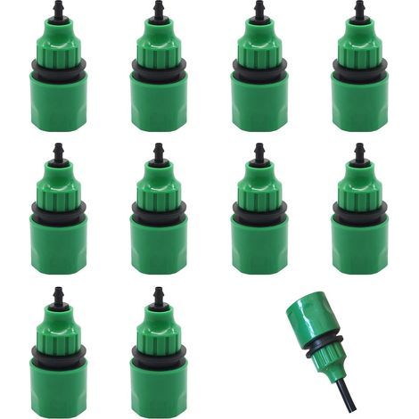 4/7 und 8/11 Kunststoff-Gartenschlauchverschraubungen, Schnellkupplungs-Gartenschlauchverbinder aus Kunststoff für 4 bis 9 mm Innendurchmesser, 10 Stück (1/5)