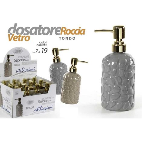 Dispenser portasapone sapone liquido in ceramica roccia Vari Colori (1/2)
