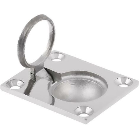 Loquet de trappe de bateau en acier durable, poignée de tirage annulaire encastrée pour armoire (1/5)