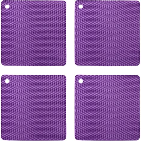 Sous-plat - Tapis Anti-chaleur En Silicone Alimentaire - Pour Casseroles Poêles Cuillères - Lot De 4 (1/5)
